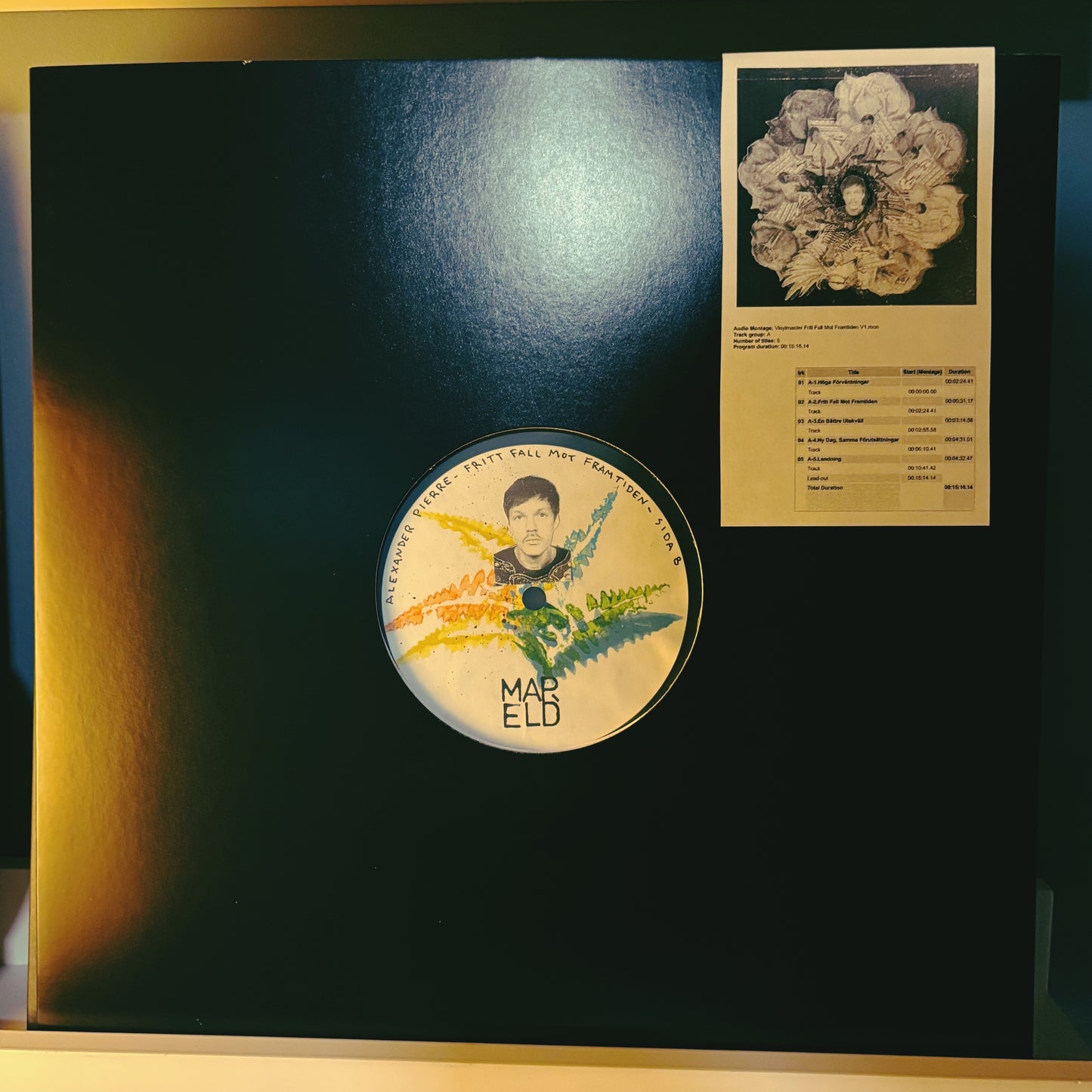 Alexander Pierre - Fritt Fall Mot Framtiden (12" Black vinyl LP) Extremely limited edition. Only 5 engraved copies